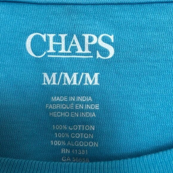 Chaps blue short sleeved surf t-shirt; Medium - Picture 2 of 5